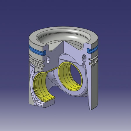 Piston with pin boss bush1